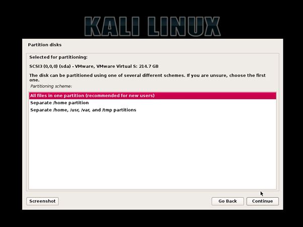 Adım Adım Kali Linux Rolling 2016 Kurulumu Video ve Görsel Anlatım Kali Linux Rolling 12. Adım Adım Adım Kali Linux Rolling 2016 Kurulumu Video ve Görsel Anlatım