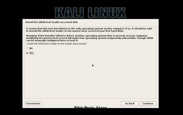 Adım Adım Kali Linux Rolling 2016 Kurulumu Video ve Görsel Anlatım Kali Linux Rolling 19. Adım Adım Adım Kali Linux Rolling 2016 Kurulumu Video ve Görsel Anlatım