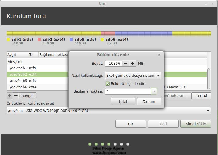 Adım Adım Linux Mint 17.3 Rosa Kurulumu Video ve Görsel Anlatım LinuxMint173RosaKurulum 10 Adım Adım Linux Mint 17.3 Rosa Kurulumu Video ve Görsel Anlatım