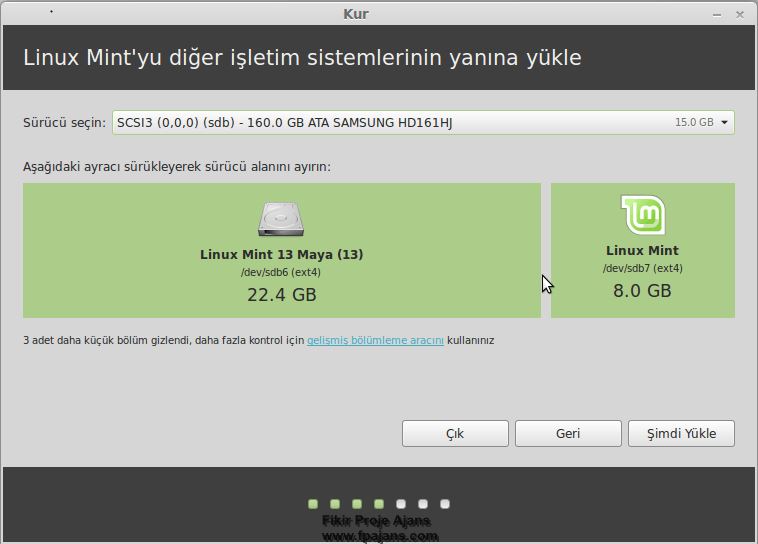 Adım Adım Linux Mint 17.3 Rosa Kurulumu Video ve Görsel Anlatım LinuxMint173RosaKurulum 7 Adım Adım Linux Mint 17.3 Rosa Kurulumu Video ve Görsel Anlatım
