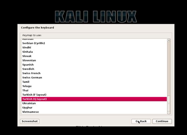 Kali Linux Rolling 4. Adım